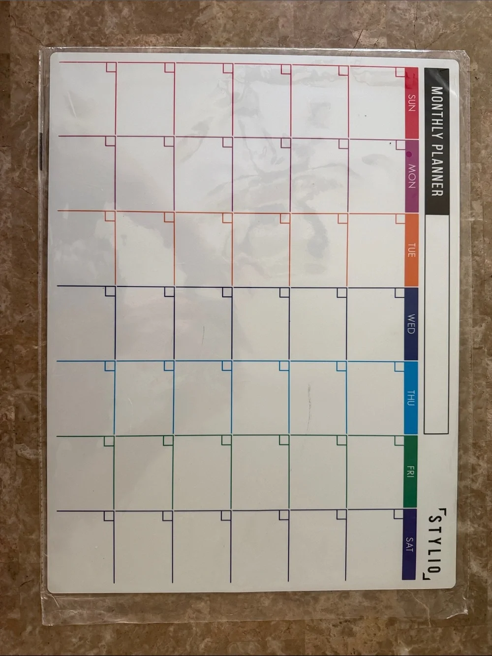 Monthly Magnetic Planner - White with Multi-Color Accents NWOT